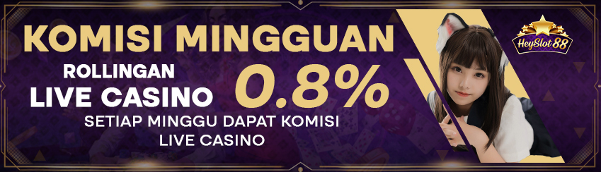 Bonus Komisi Mingguan Live Casino 0.8%