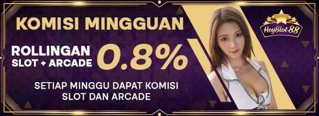 Bonus Komisi Mingguan Slot + Arcade 0.8%