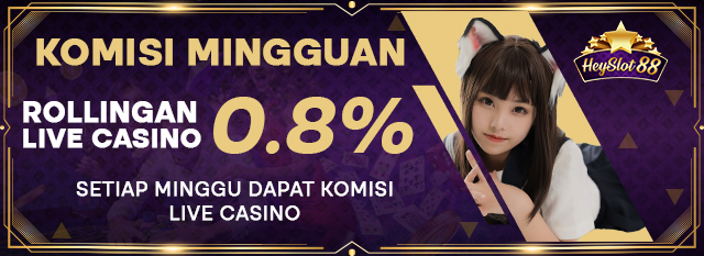 Bonus Komisi Mingguan Live Casino 0.8%